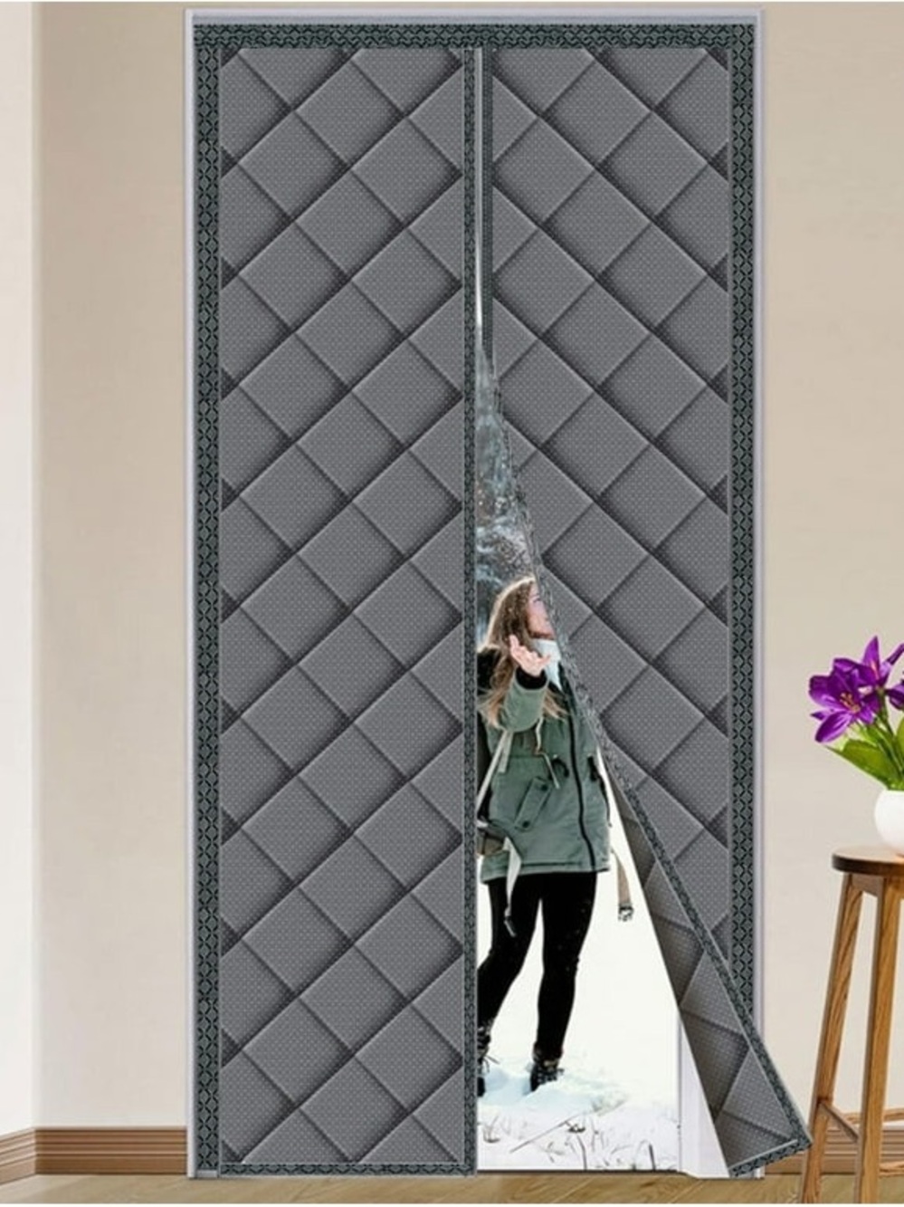 Zenith Waterproof Quilted Thermal Door Curtain insulated